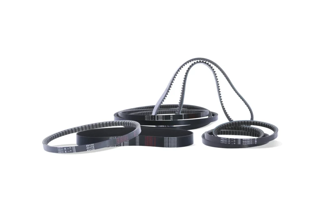 HEIYI complete rubber belt product lineup display